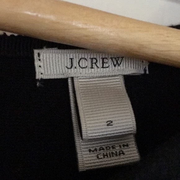 J.crew black knit fit and flare dress good used - Picture 2 of 3